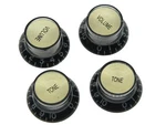 Dopro Set Of 4 Lp Guitar Reflector Knobs Black With Gold Cap New. Price: $18.98.