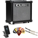 Roland CUBE-10GX 1X8" 10-WATT Cosm Combo Amp Essentials Bundle New. Price: $255.00.