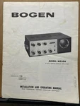 Bogen Owner Operation Manual M330A Amplifier Schematic Service Acceptable. Price: $12.98.