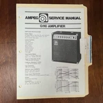 Vintage Ampeg G110 Amplifier Service Manual Unspecified. Price: $30.00.