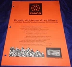 BH1077 Vtg Fanon Public Address Amplifiers Fma Models Dealer Sales Brochure Unspecified. Price: $20.36.