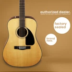 Fender CD60 Dreadnought Acoustic Guitar Natural New. Price: $179.97.