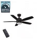 Home Decorators Fawndale 46" Bronze Indoor Ceiling Fan Led Light Remote 5 Blades New. Price: $98.25.
