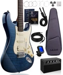 Electric Guitar Kit 10W Amp Hss Pickups Gig Bag Tuner Aklot Storm Blue Beginner New. Price: $259.99.