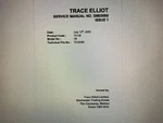 Trace Elliot Service Manual Digital Megapack Good. Price: $5.00.