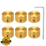 Meccanixity 6PC Gold Aluminum Guitar Bass Tone Knobs 1/4" (6MM) New. Price: $27.99.