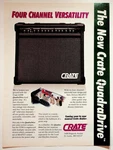 Crate GT80 Quadradrive Guitar Amp Vintage Print Advertisement 8X11 1992 Used. Price: $13.50.