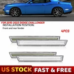4X Led Side Marker Lights Front+rear Fender Lamps Fit For 15-22 Dodge Challenger New. Price: $32.79.