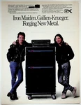 Gallien-krueger 1988 Iron Maiden Print Ad Gk 250ML Stereo Guitar Amp Used. Price: $13.50.