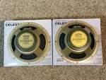 Pair Of Celestion G10 Greenback 10" Speakers 8 Ohm 30 Watt Guitar Used. Price: $199.00.