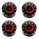 Mxuteuk 4PCS Black And Red Electric Guitar Bass Top Hat Knobs Speed Volume Tone New. Price: $13.99.