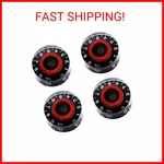 Mxuteuk 4PCS Black And Red Electric Guitar Bass Top Hat Knobs Speed Volume Tone New. Price: $13.59.