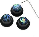 Kaish Set Of 3 Screw Abalone Top Black Guitar Bass Knobs Strat New. Price: $30.29.