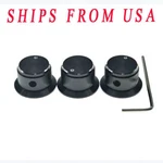 Kaish 3PCS Metal Pot Knobs 1/4" Top Hat Bell W/ Set Screw Fits Guitar/bass New. Price: $15.99.