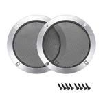 Uxcell 2PCS 3" Speaker Grill Mesh Decorative Circle Woofer Guard Silver New. Price: $17.99.