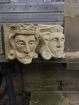 Old Stone Carving Pair Of Heads King And Queen, Grotesque. Price: $466.41.