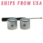 Kaish 2PCS Set Screw Metal Guitar Dome Knobs Chrome Fit Telecaster Or Bass New. Price: $12.99.