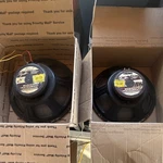 Fender Jensen Musical Instrument Loudspeakers (matched Set) From 67 Twin Reverb Used. Price: $175.00.