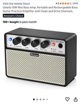 Ueteto 10W Mini Bass Amp: Portable, Rechargeable, With Clean/drive Channels Used. Price: $19.99.